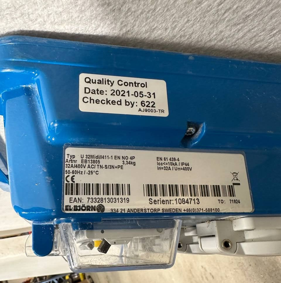 El‑Bjørn U 32 Mini //411‑1 EN 4P | 32 A CEE | Schuko & CEE 16/32 A | IP44