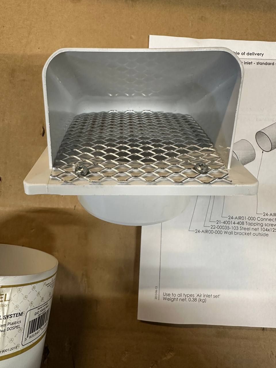 Nordpeis Veggjennomføring for friskluftsett | ettermontering