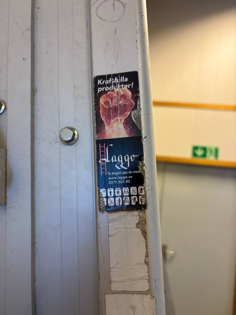 Industriell trappestige i aluminium med hjul – Laggo