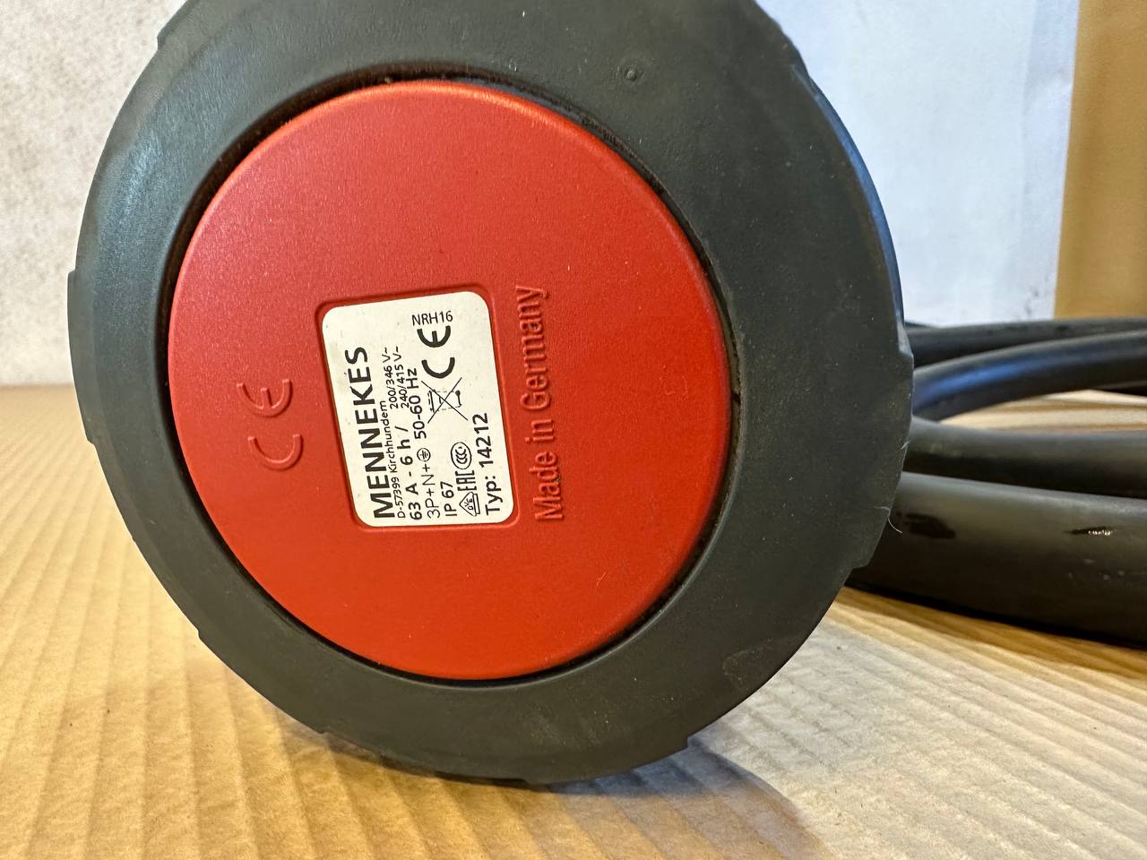 Mennekes PowerTOP® Xtra 63A IP67 – Støpsel + Skjøtekontakt + 360 cm kabel