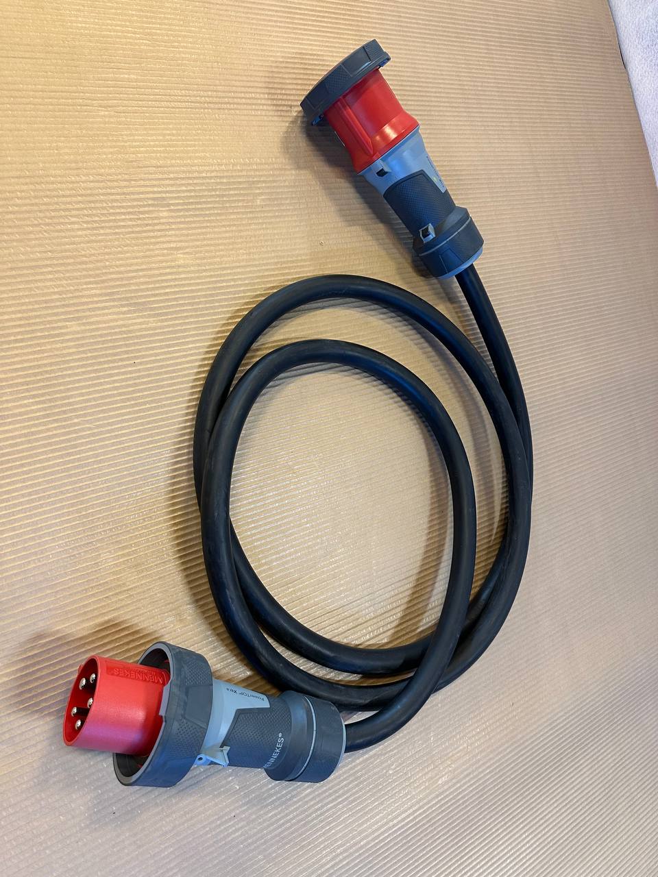 Mennekes PowerTOP® Xtra 63A IP67 – Støpsel + Skjøtekontakt + 360 cm kabel