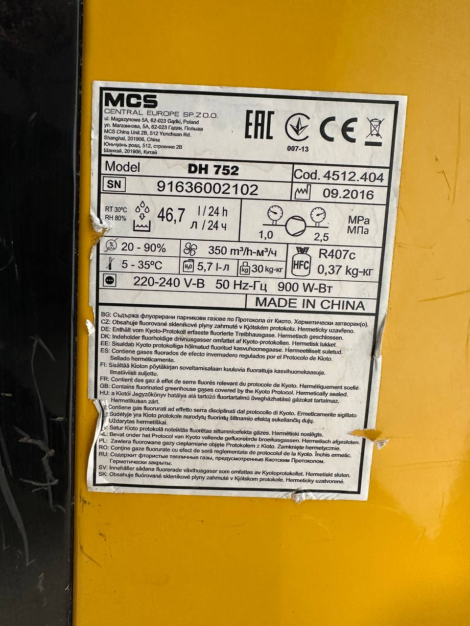 Master DH 752 Kondensavfukter | Semiprofesjonell | Effektiv Fuktighetskontroll