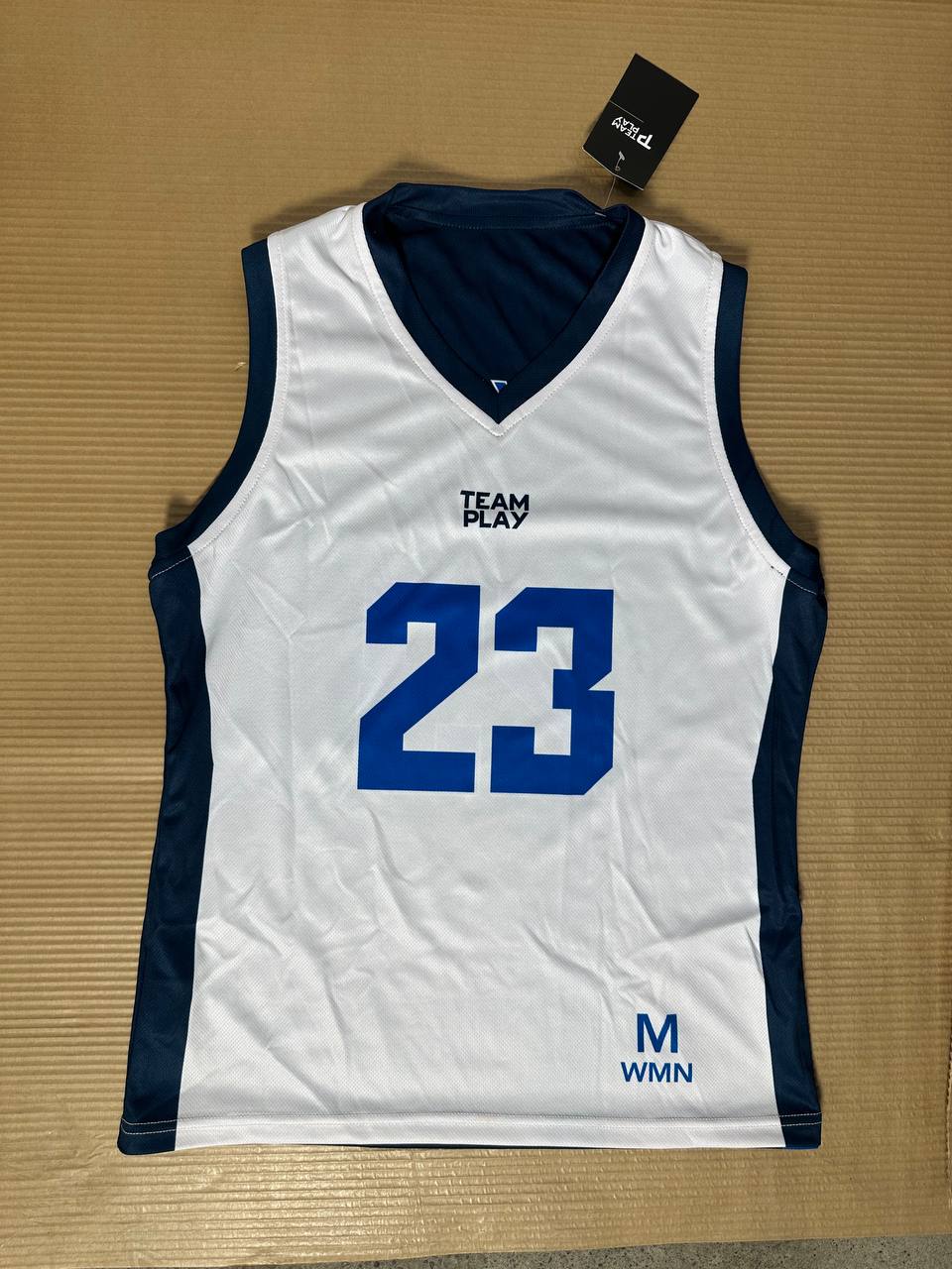 TEAM PLAY Vendbar baskettrøye marineblå/hvit- Dame