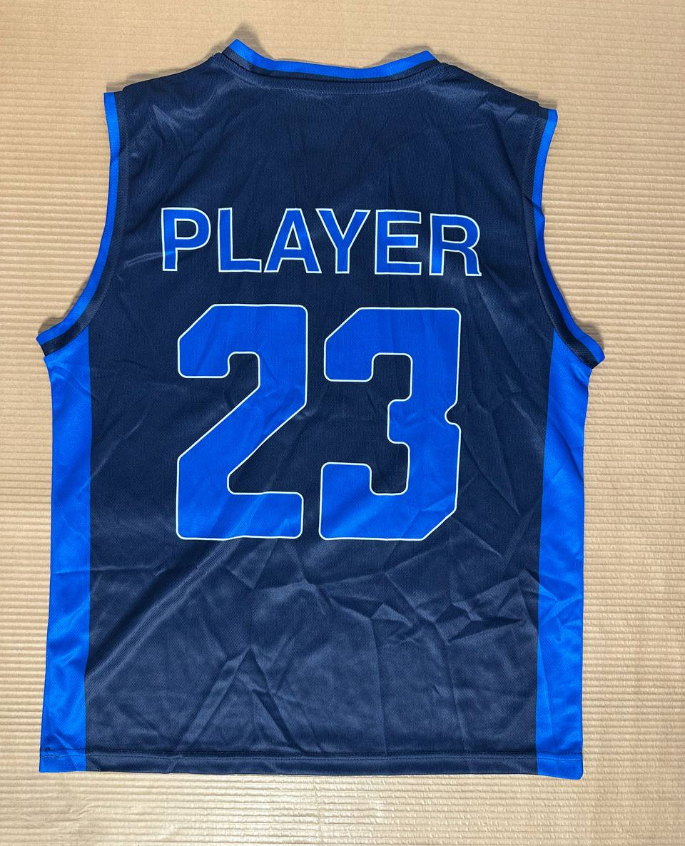 TEAM PLAY Baskettrøye Marineblå med blå detaljer- herre