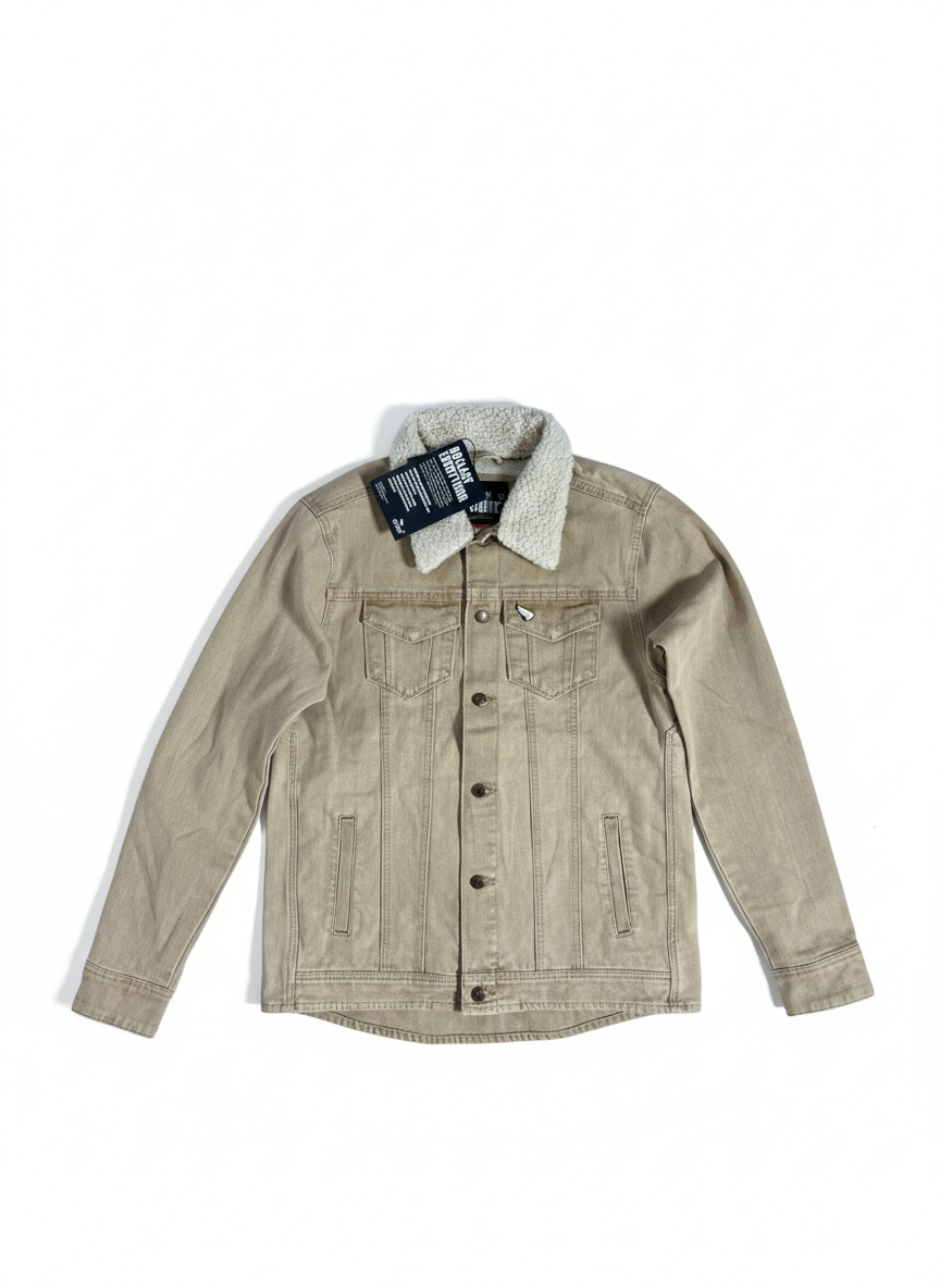 SAINT Trucker Jacket – Light Stone - Herre