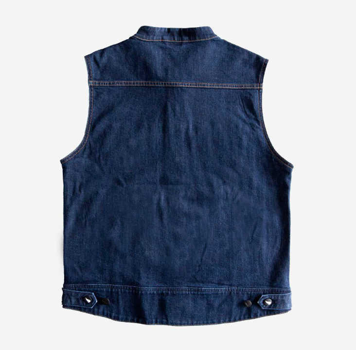 SAINT Moto Denim Vest Indigo- Herre