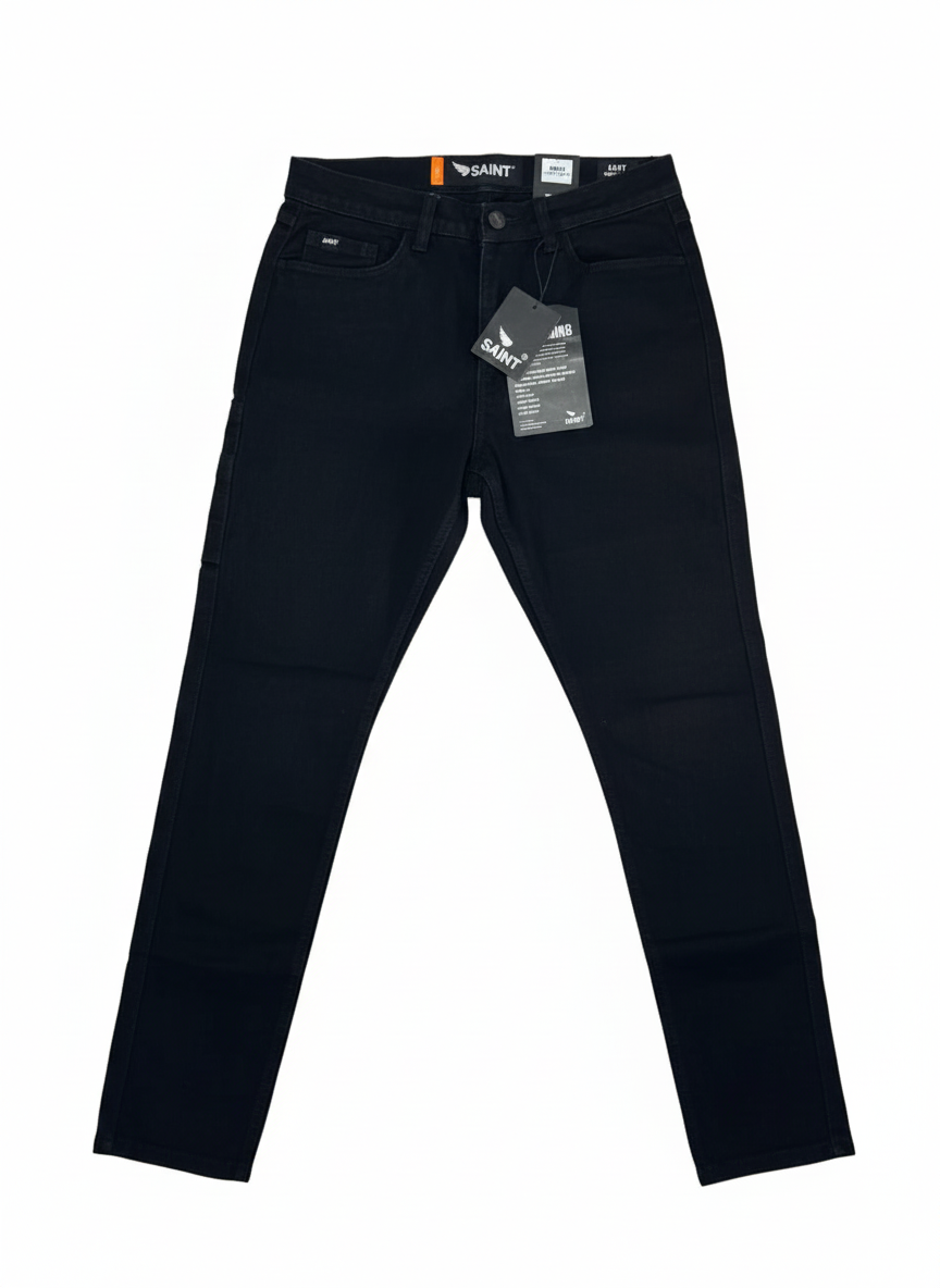 SA1NT Tough Denim Mid Rise Skinny Fit Jeans Black - Dame