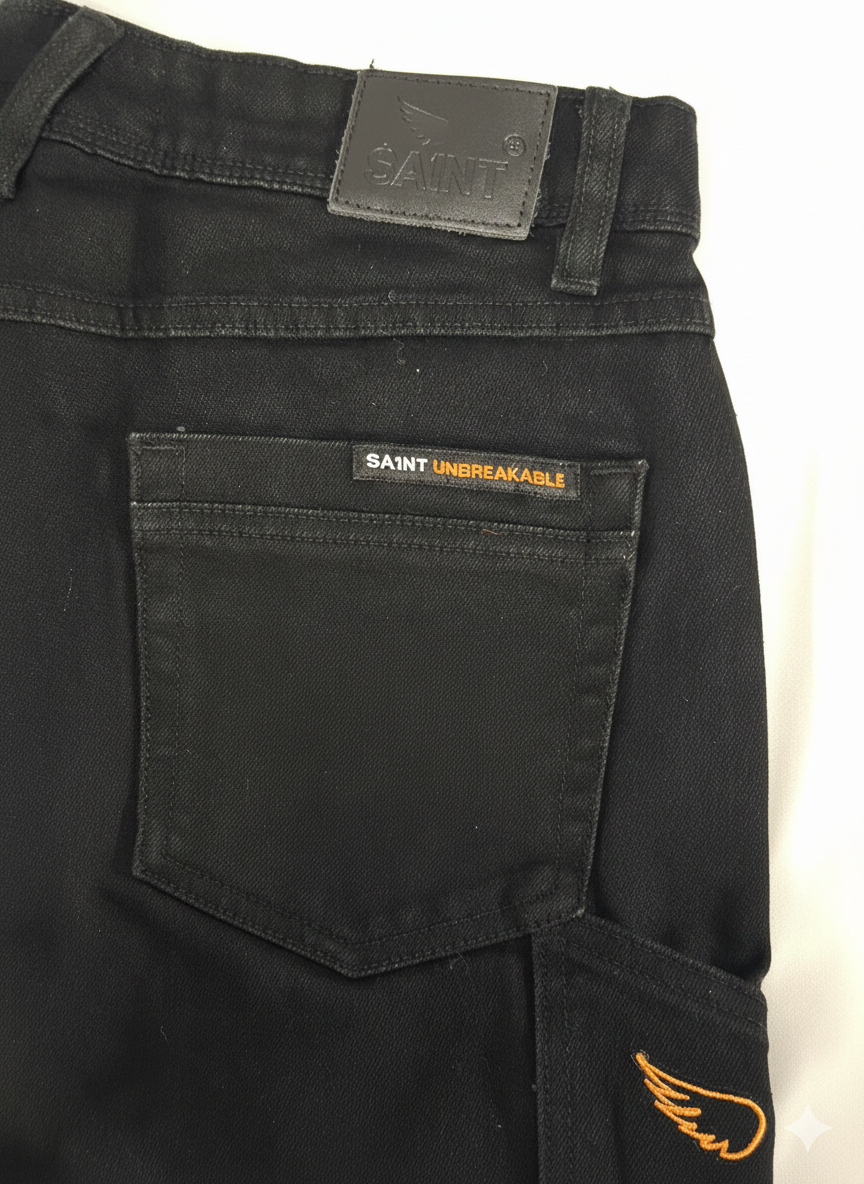 SA1NT Tough Denim Mid Rise Skinny Fit Jeans Black - Dame