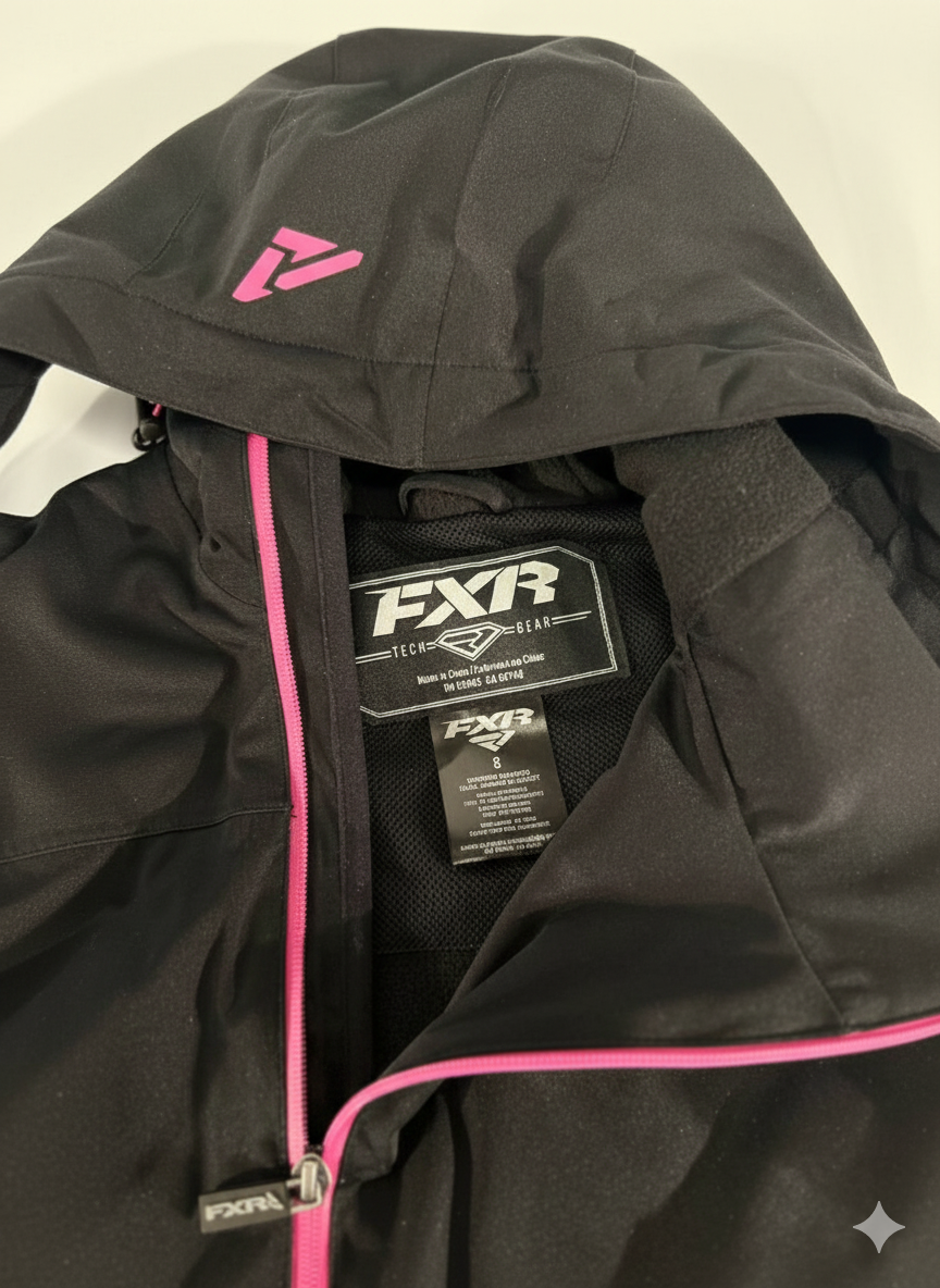 FXR W Diamond Dual-Laminate Jakke Black/Wineberry- Dame