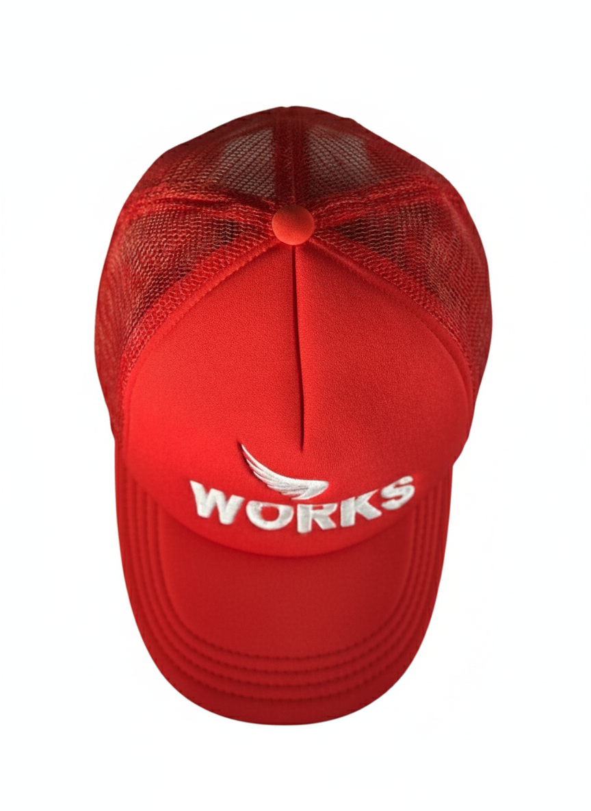 SA1NT Works Embroidery Trucker Cap Rød