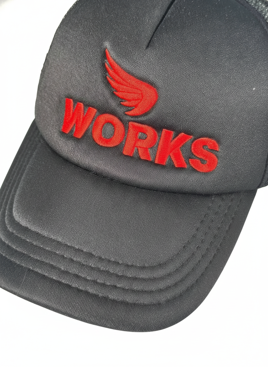 SA1NT Works Embroidery Trucker Cap Black