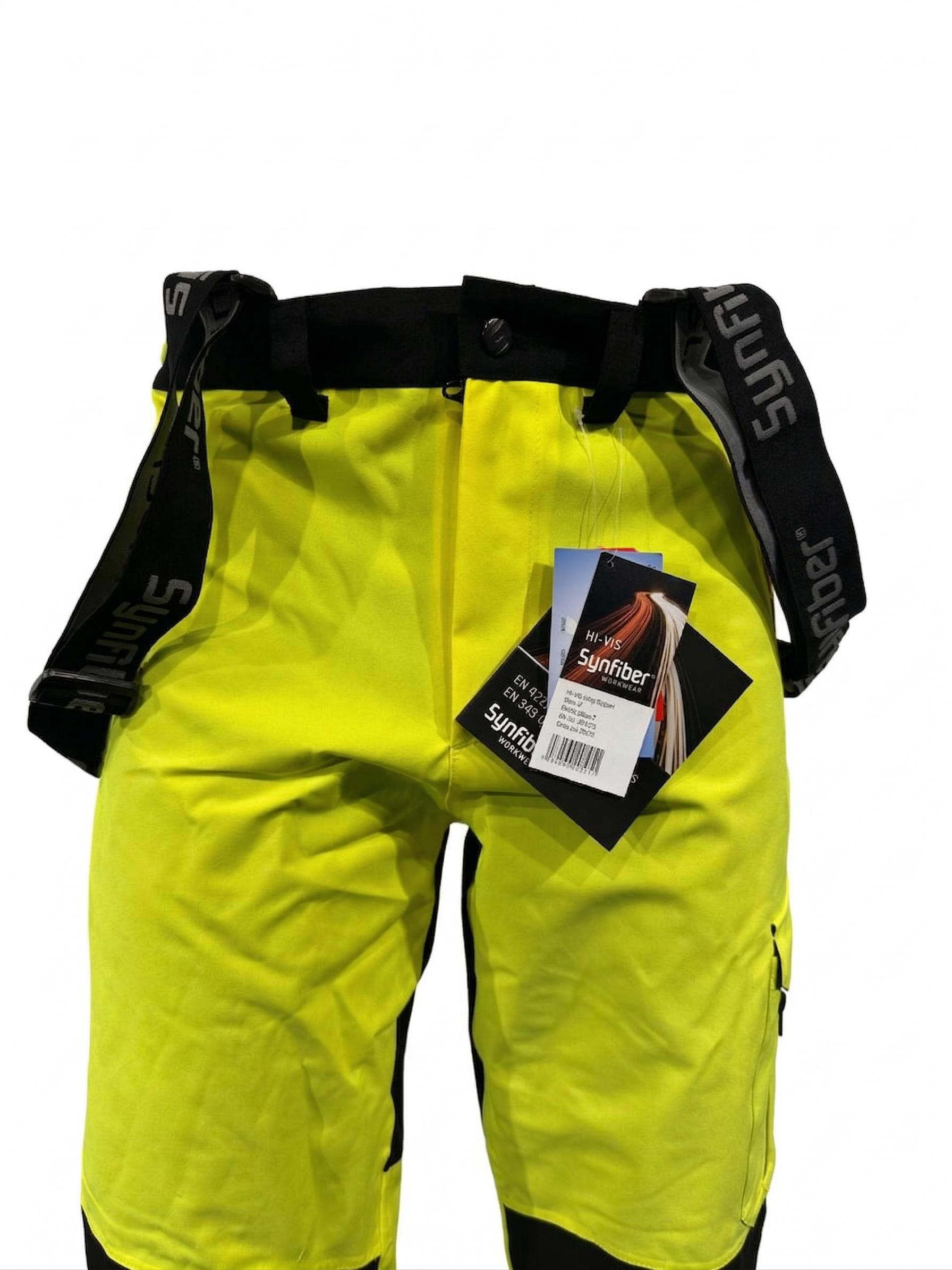 Synfiber Lindesnes arbeidsbukse Hi-Vis gul/sort EN ISO 20471 kl. 2
