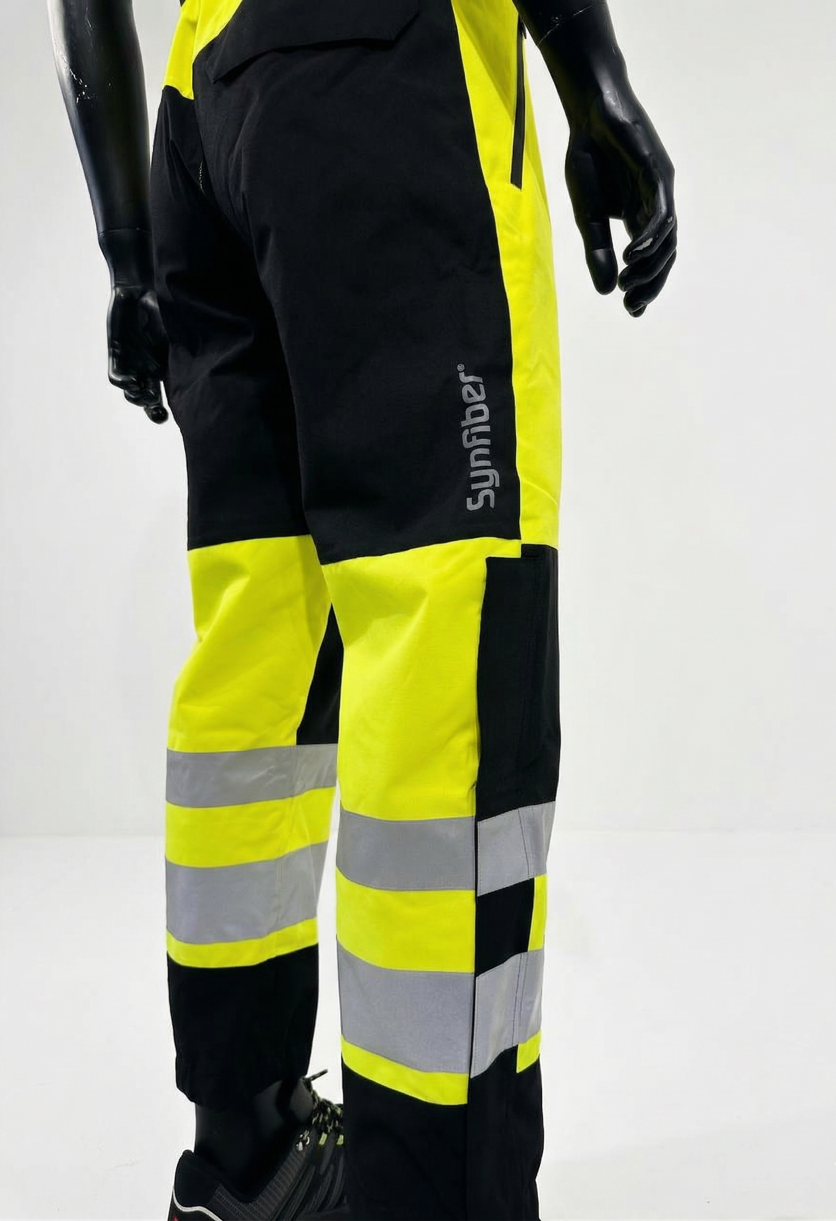 Synfiber Lindesnes arbeidsbukse Hi-Vis gul/sort EN ISO 20471 kl. 2