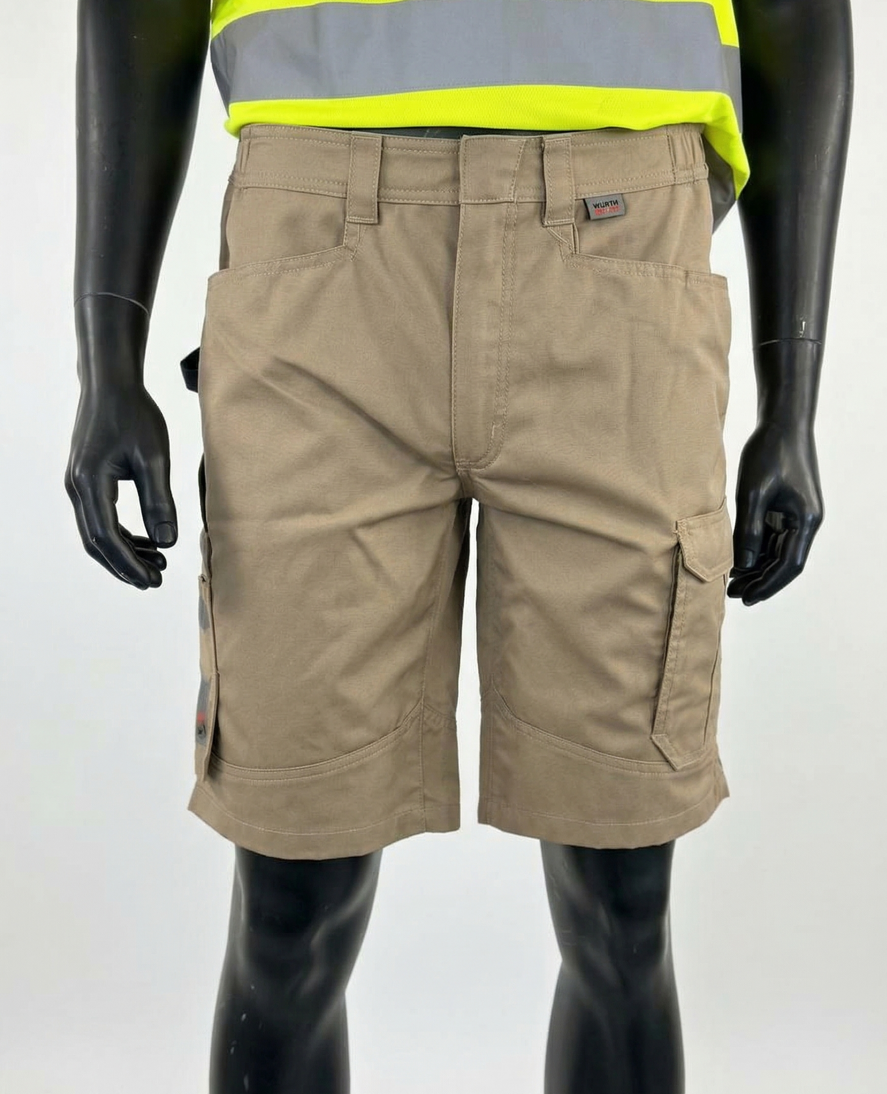 Würth MODYF Cetus arbeidsshorts – beige/antrasitt med cargolommer
