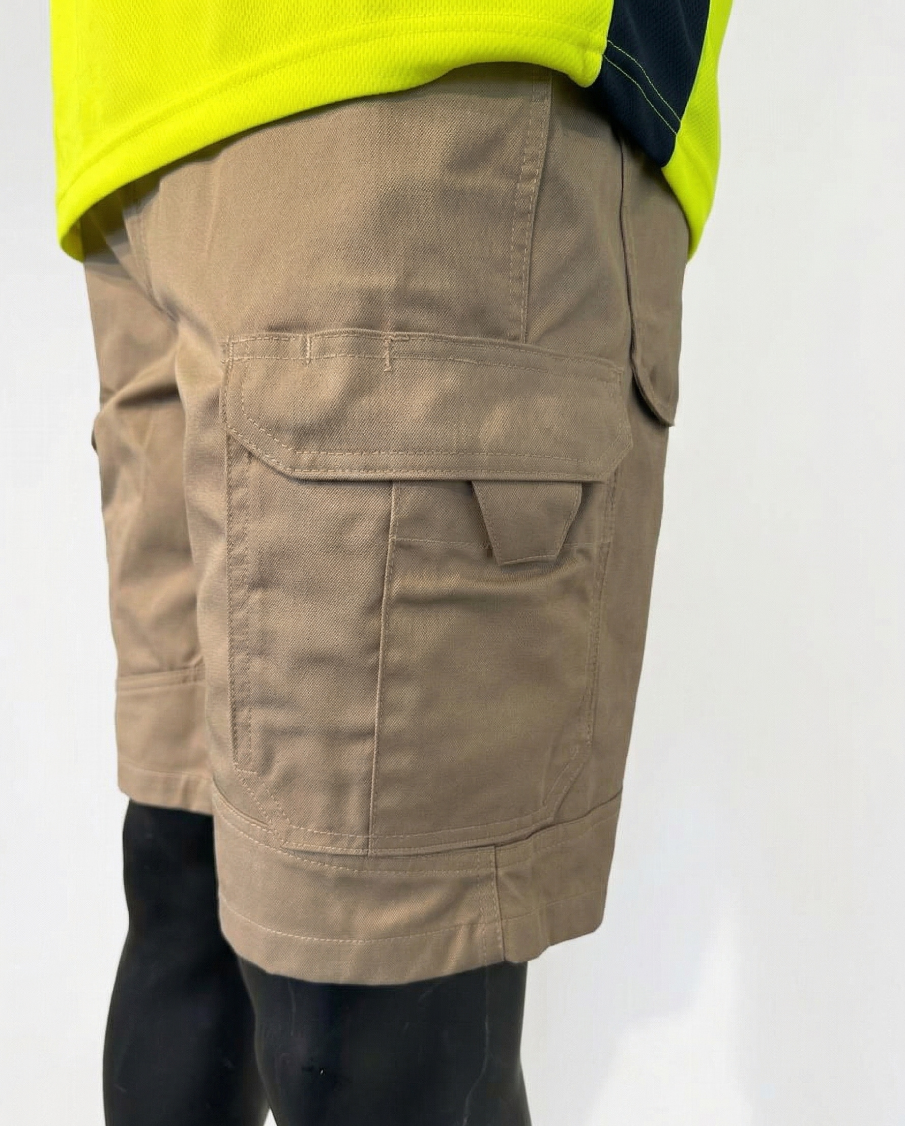 Würth MODYF Cetus arbeidsshorts – beige/antrasitt med cargolommer