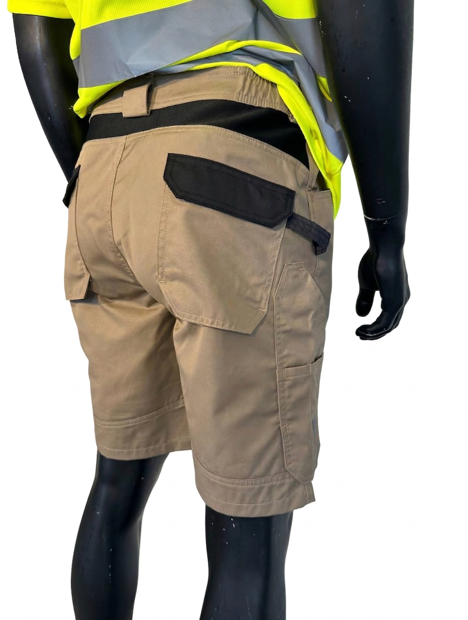 Würth MODYF Cetus arbeidsshorts – beige/antrasitt med cargolommer