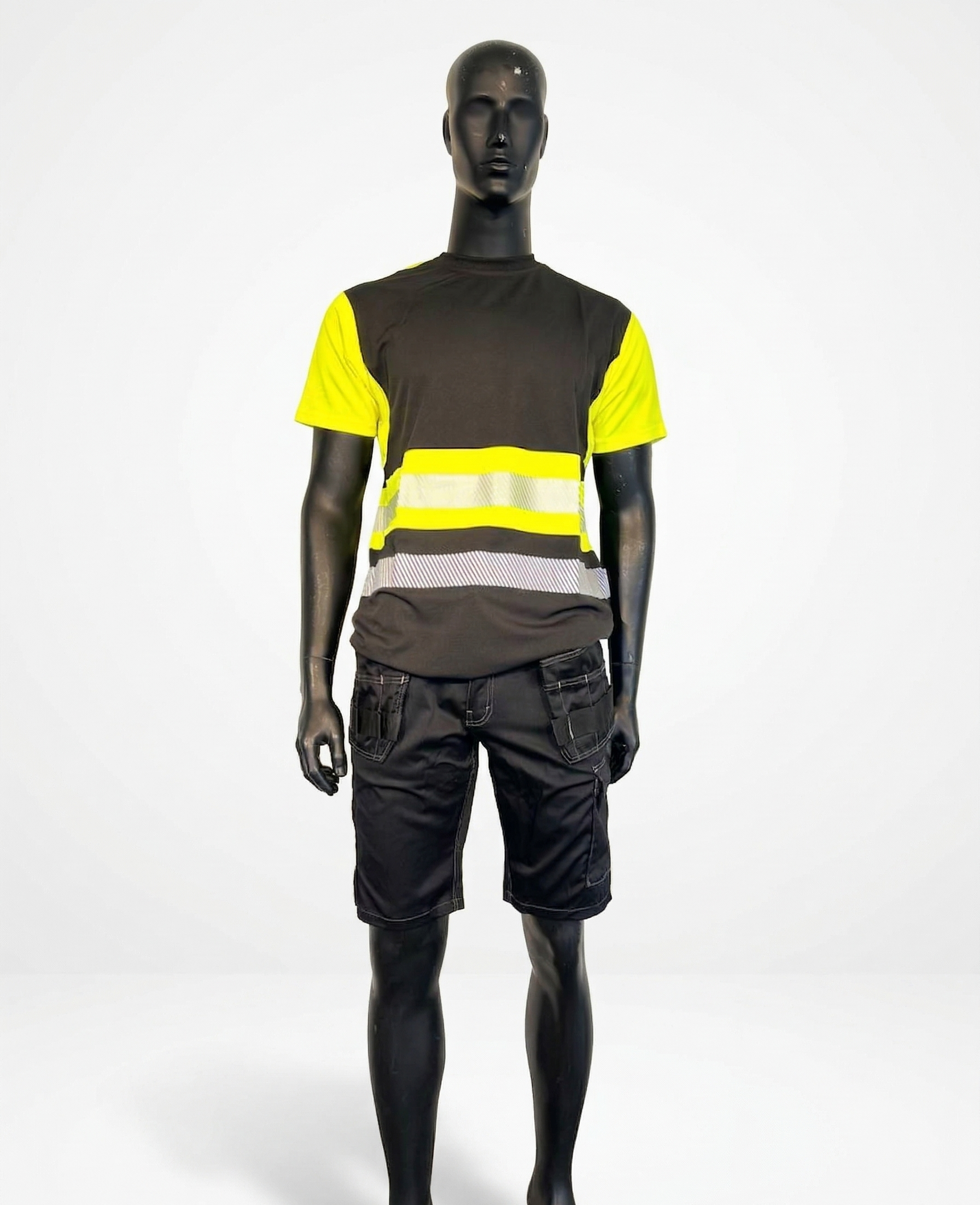 Projob Hi-Vis T-skjorte EN ISO 20471 Klasse 1 – Gul/Sort