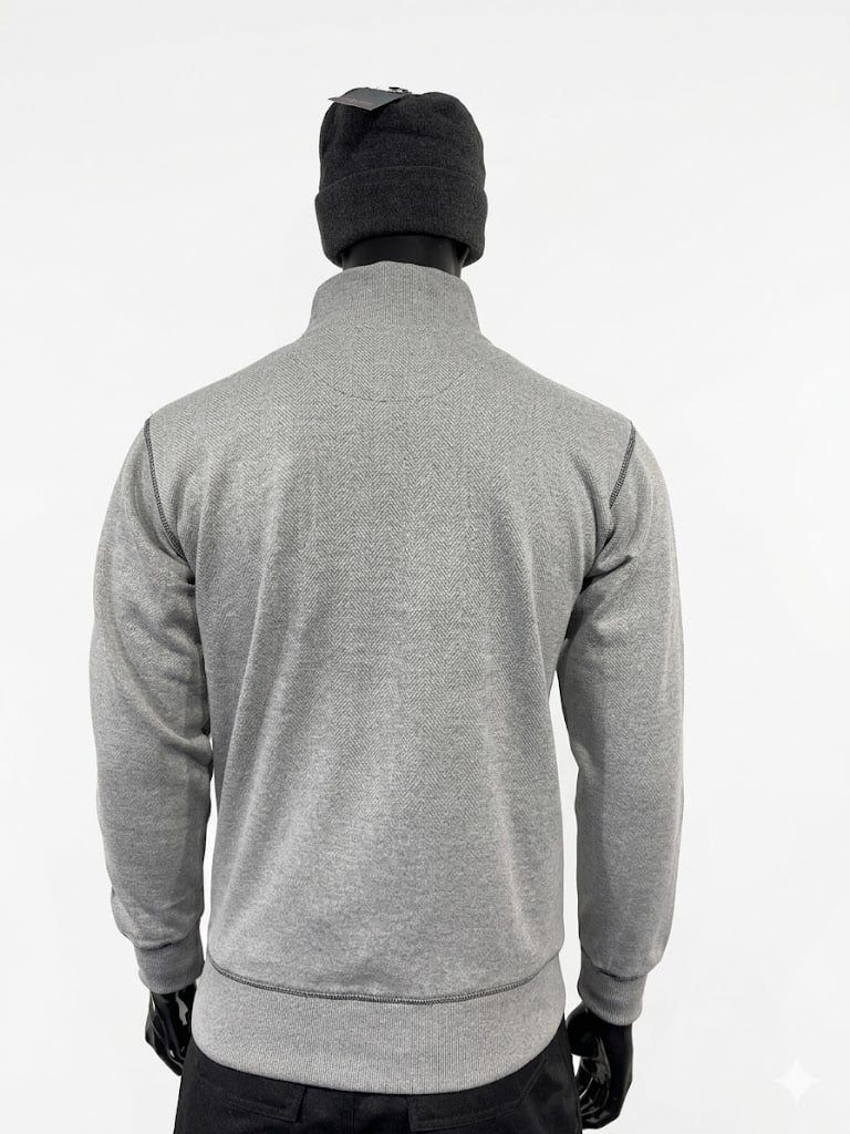 St. Louis Bradley Collegejakke Gråmelert Zip