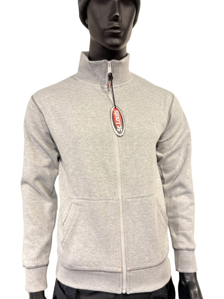 St. Louis Bradley Collegejakke Gråmelert Zip