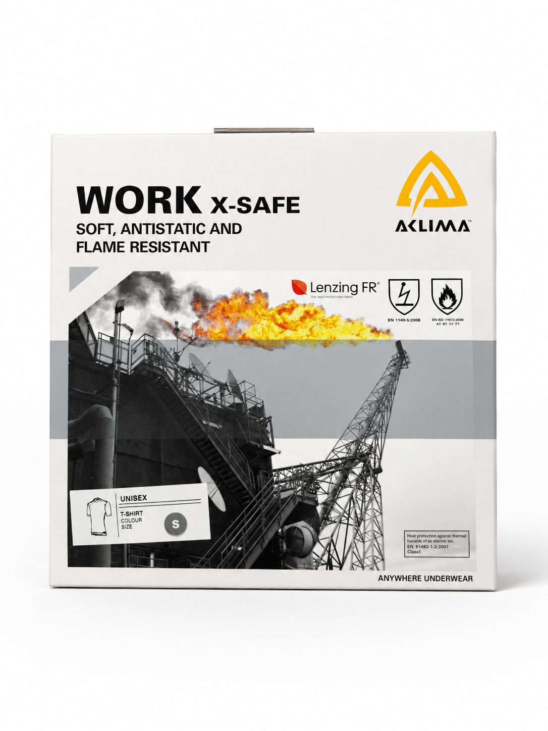 Aclima Work X-Safe T-skjorte – Flammehemmende & Antistatisk Ulltrøye Grå