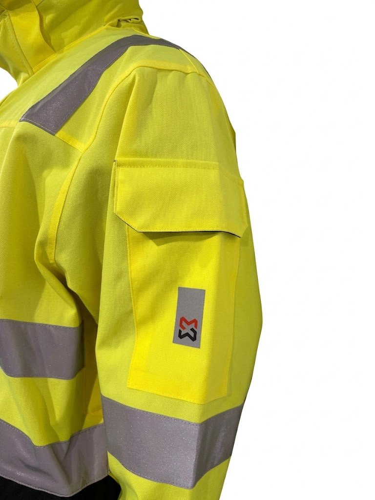 Modyf Lindesnes skalljakke Hi-Vis gul/sort EN ISO 20471-3