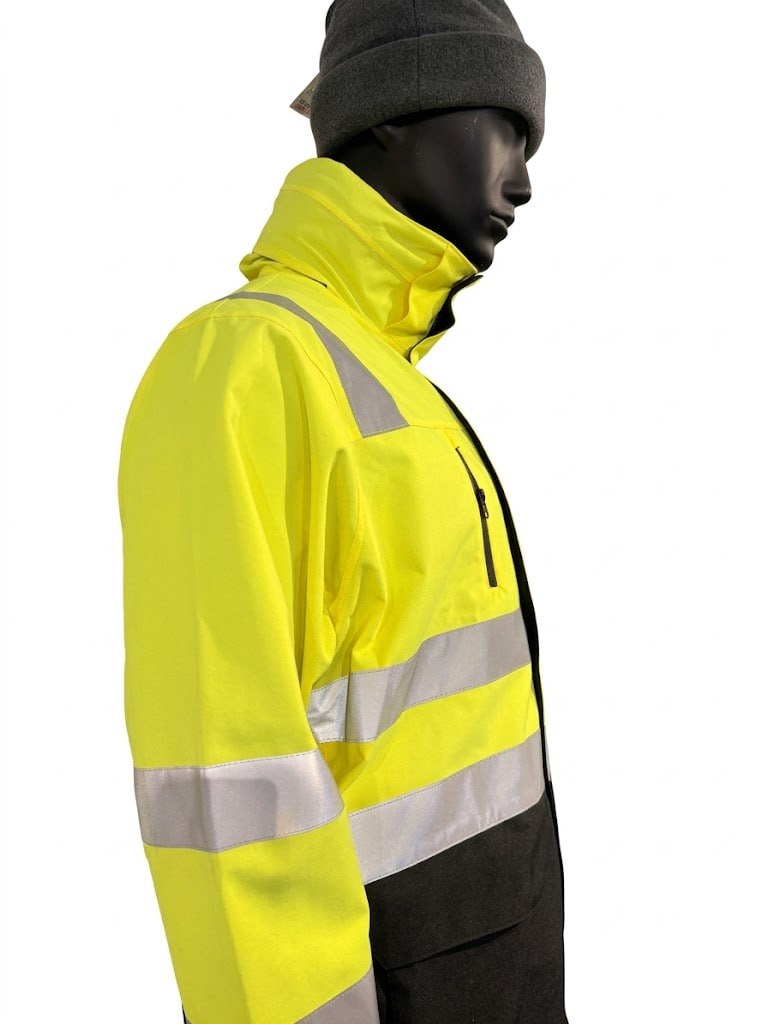 Modyf Lindesnes skalljakke Hi-Vis gul/sort EN ISO 20471-3