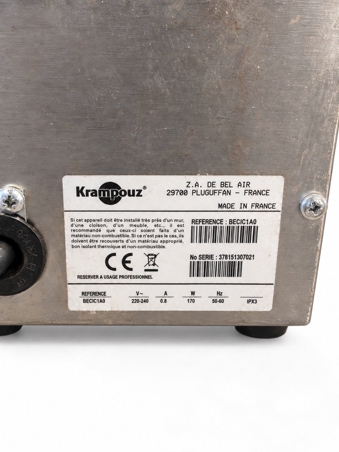 Krampouz BECIC1A0 profesjonell saus- og sjokoladevarmer – 170 W