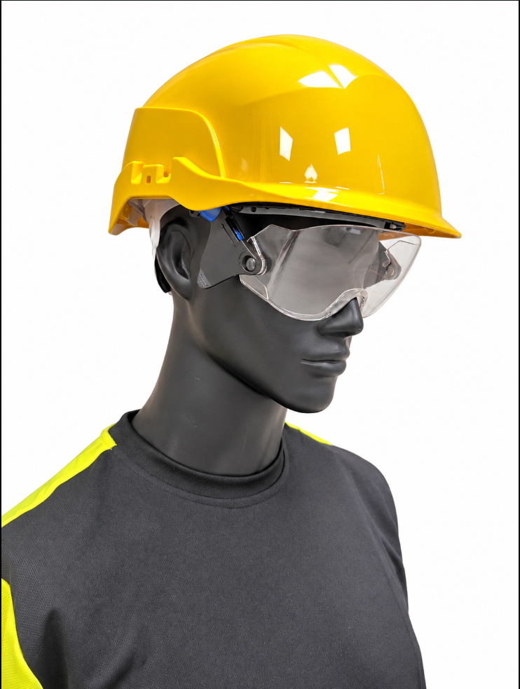 Centurion Spectrum vernehjelm ventilert med integrert visir – EN 397 – Gul