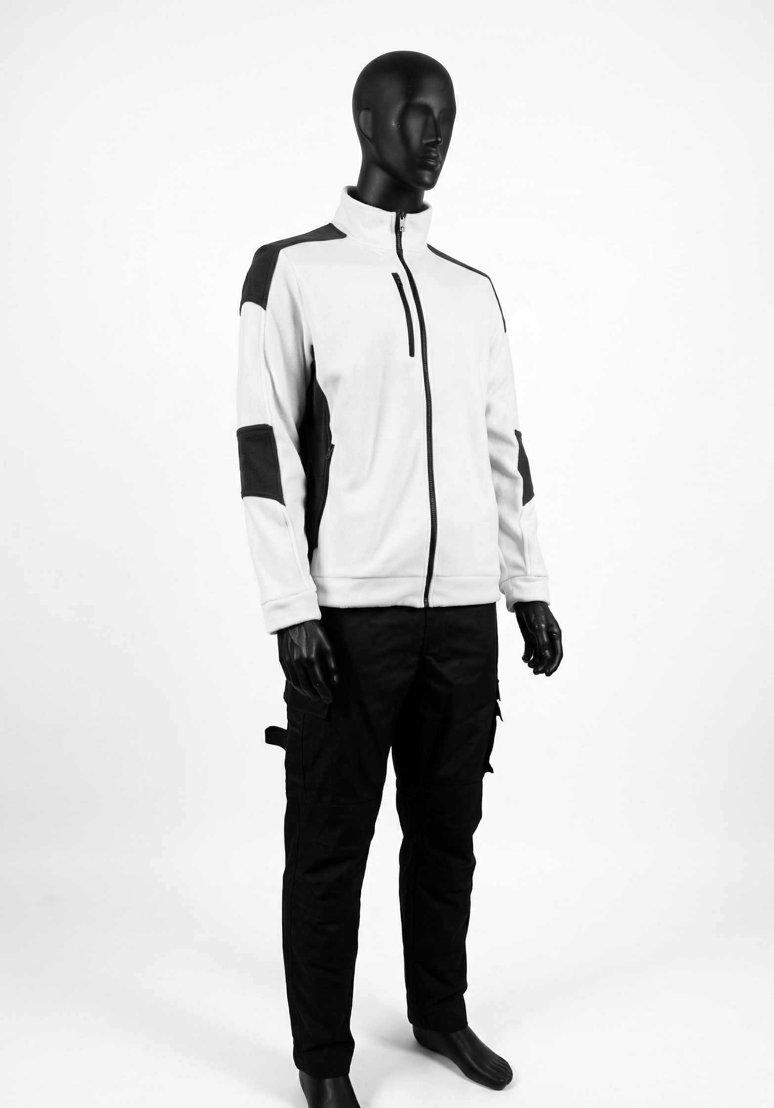 Modyf Cetus fleecejakke hvit/antrasitt