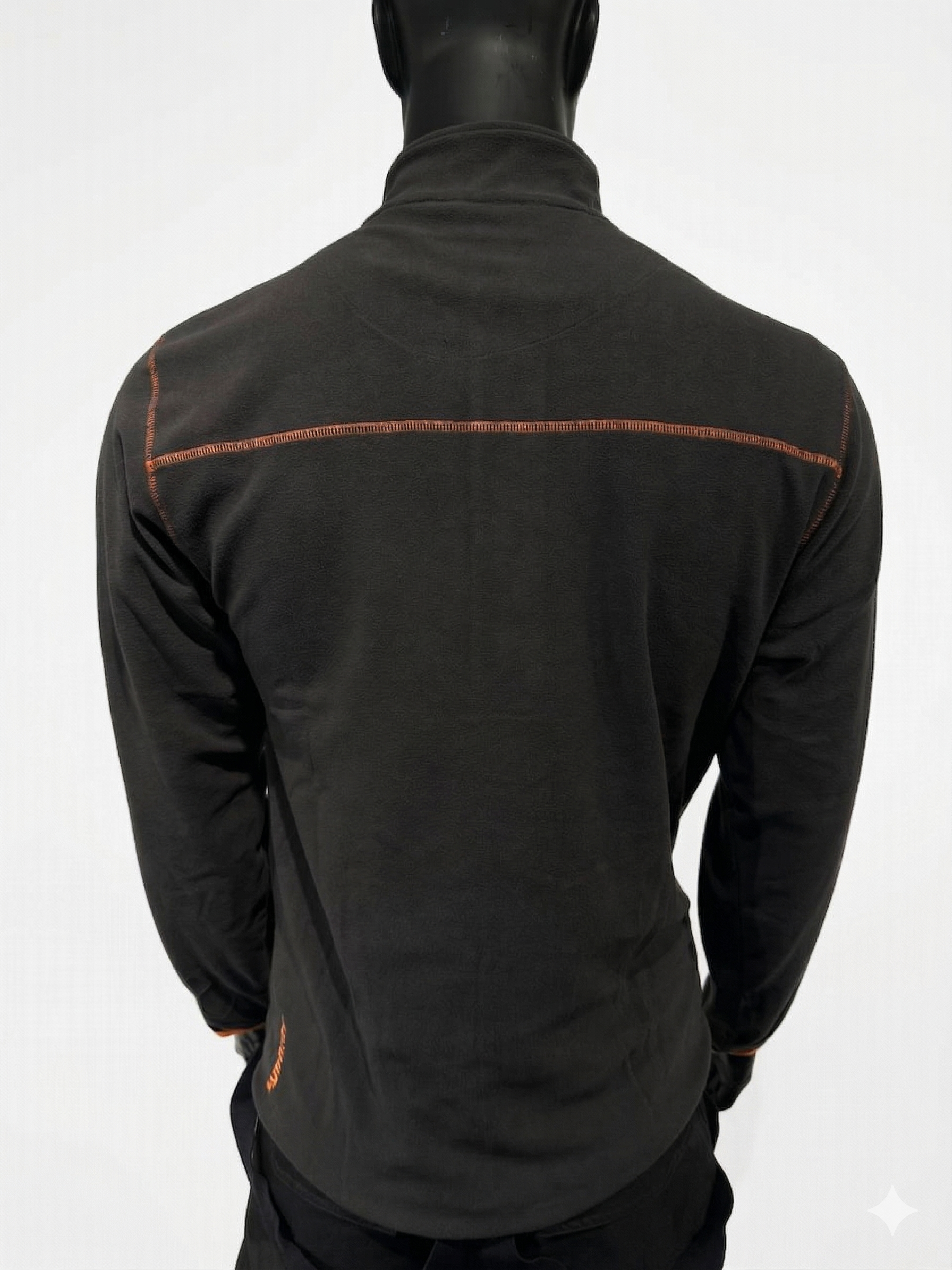 Synfiber Base Thin Fleecejakke mørk grå/oransje