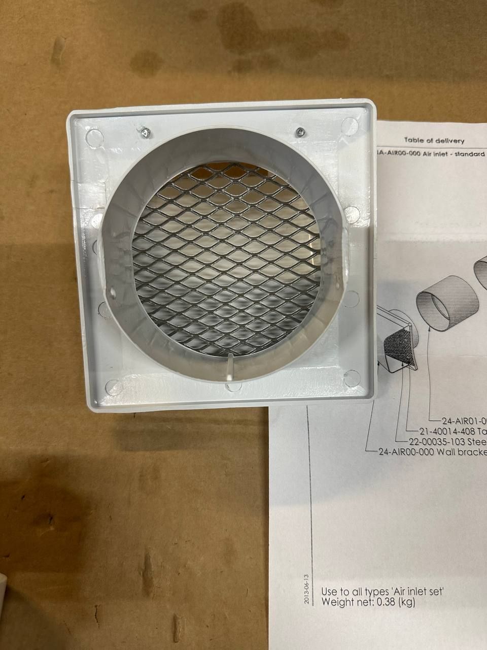 Nordpeis Veggjennomføring for friskluftsett | ettermontering