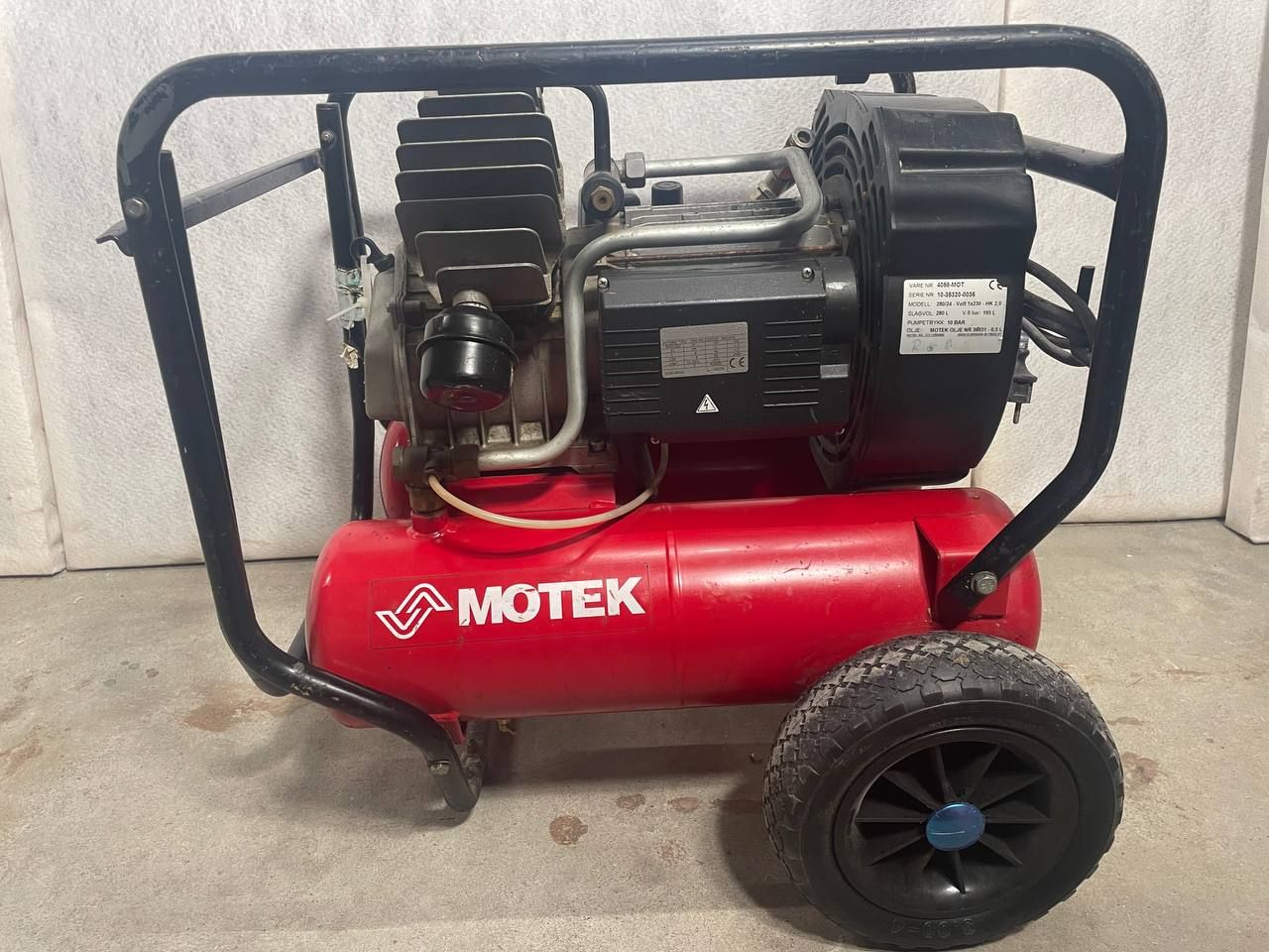 Motek 280/24 Kompressor | 24 L tank – 1,5 kW, 11 bar