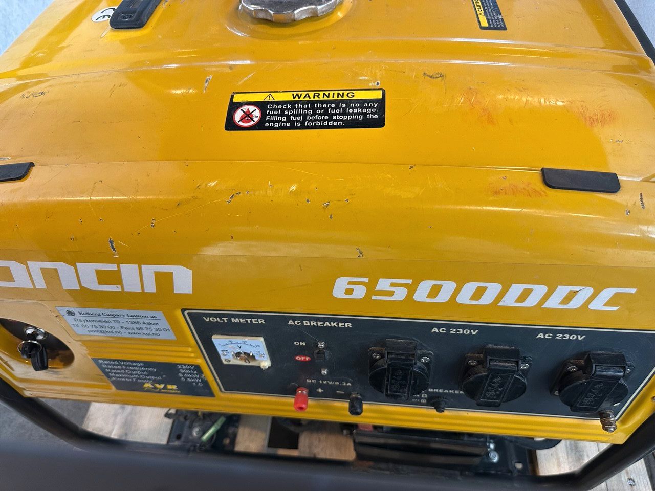 Loncin LC6500DDC Bensindrevet Strømaggregat