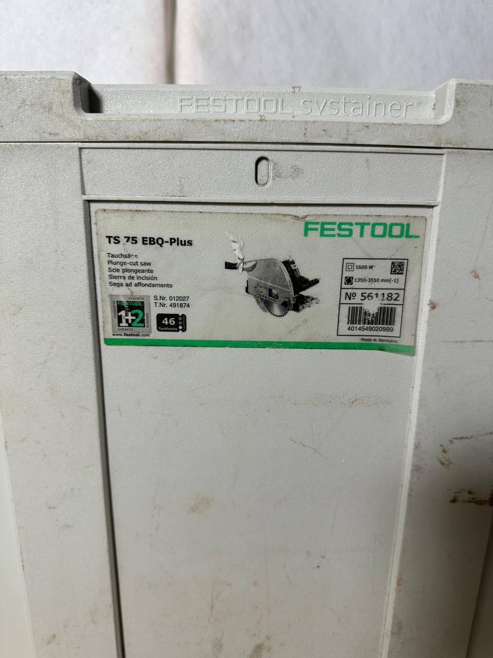 Festool TS 75 EBQ-Plus Dykksag med Systainer koffert