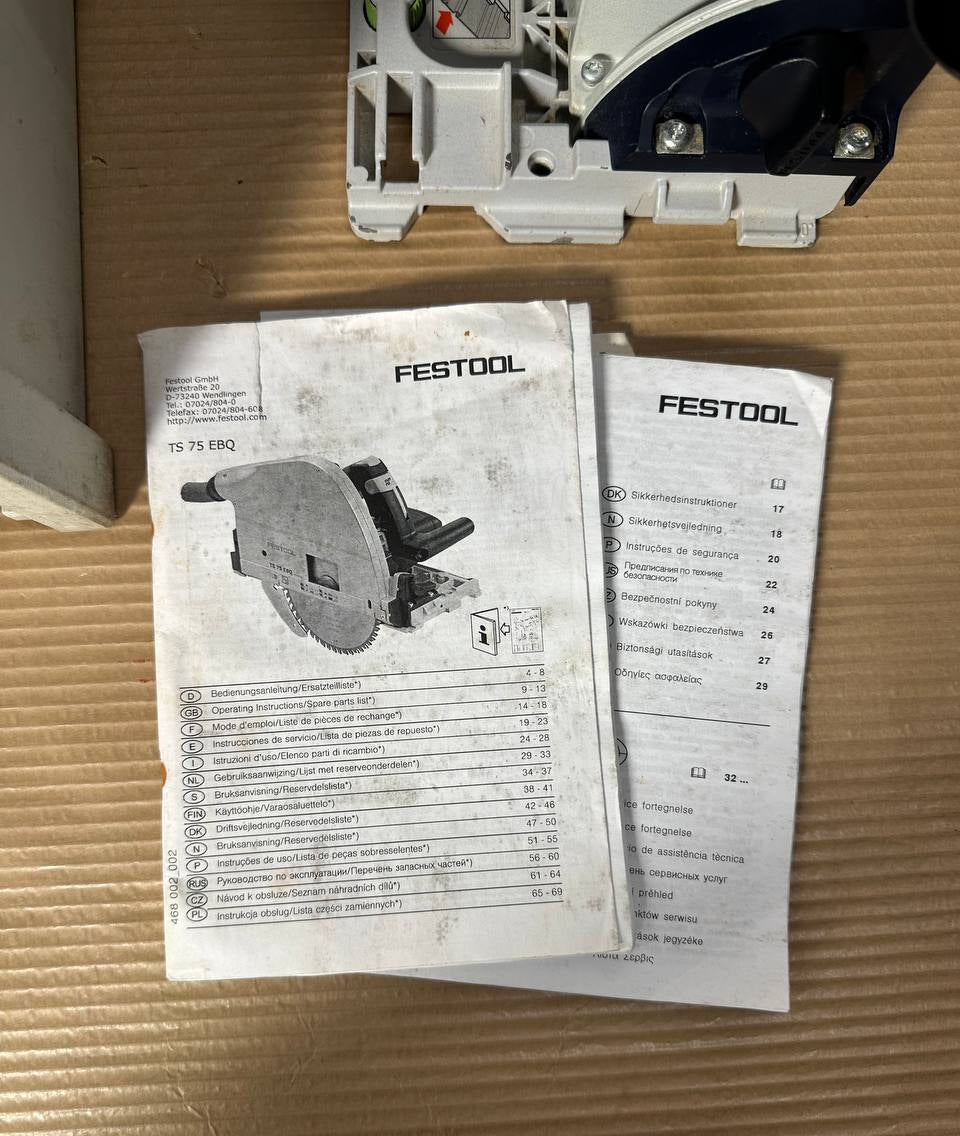 Festool TS 75 EBQ-Plus Dykksag med Systainer koffert