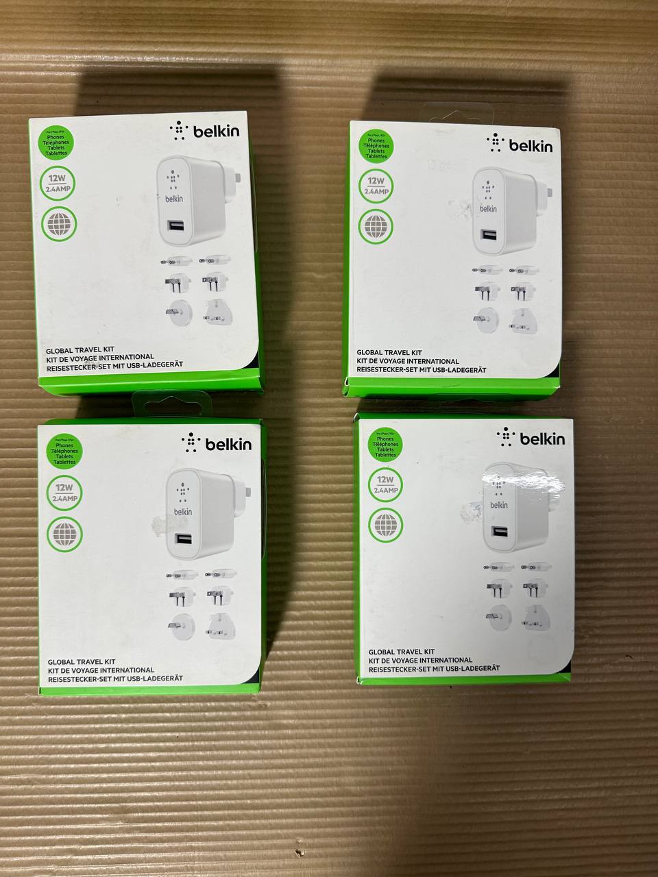 Belkin Global Travel Kit – USB Lader med Internasjonale Adaptere (12W/2.4A)