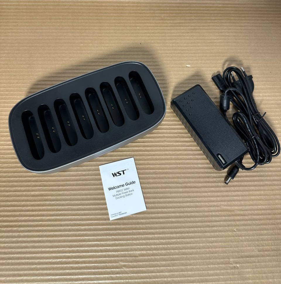 WST Multiple Power Bank Docking Station – 8x 10.000mAh (Hvit)