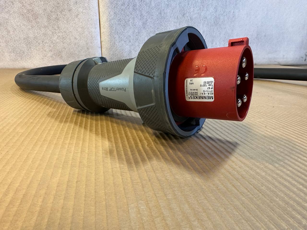 Mennekes PowerTOP® Xtra 63A IP67 – Støpsel + Skjøtekontakt + 220 cm kabel