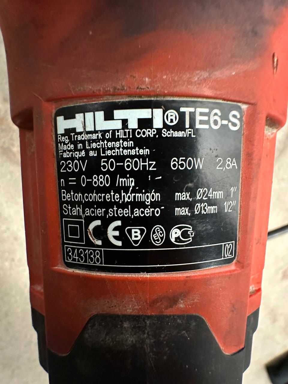 Hilti TE 6-S SDS Plus Borhammer