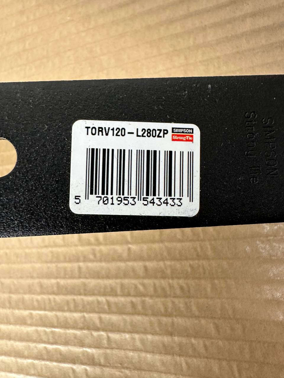 Simpson Strong‑Tie Torvtakkrok 120×280 mm – Sort- matt ZPRO