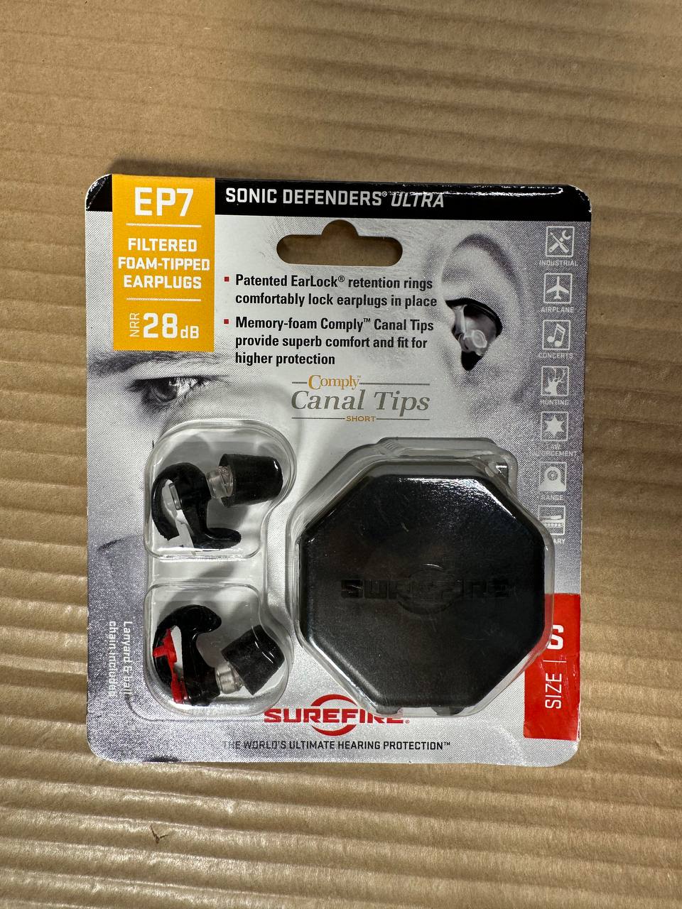 SureFire EP7 Sonic Defenders Ultra – Ørepropper med filter (Str. S)