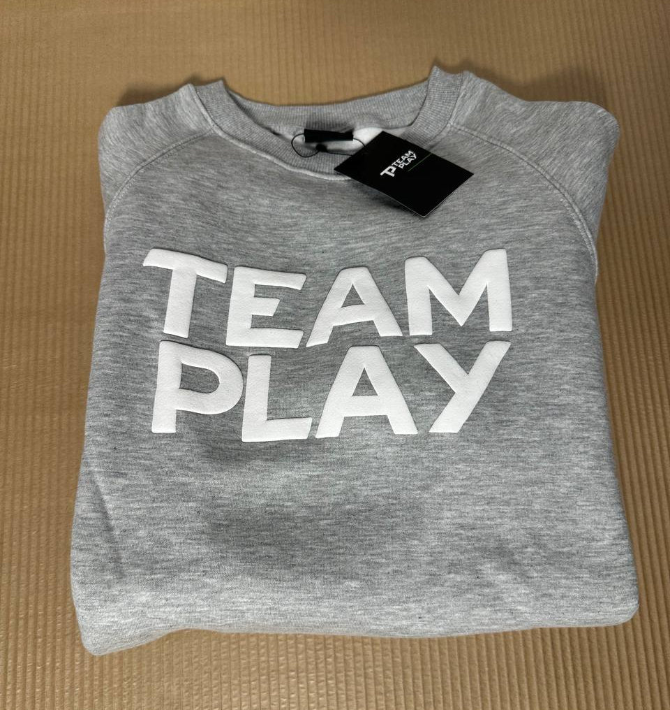 TEAM PLAY Grå Collegegenser Herre- EXTRA LARGE