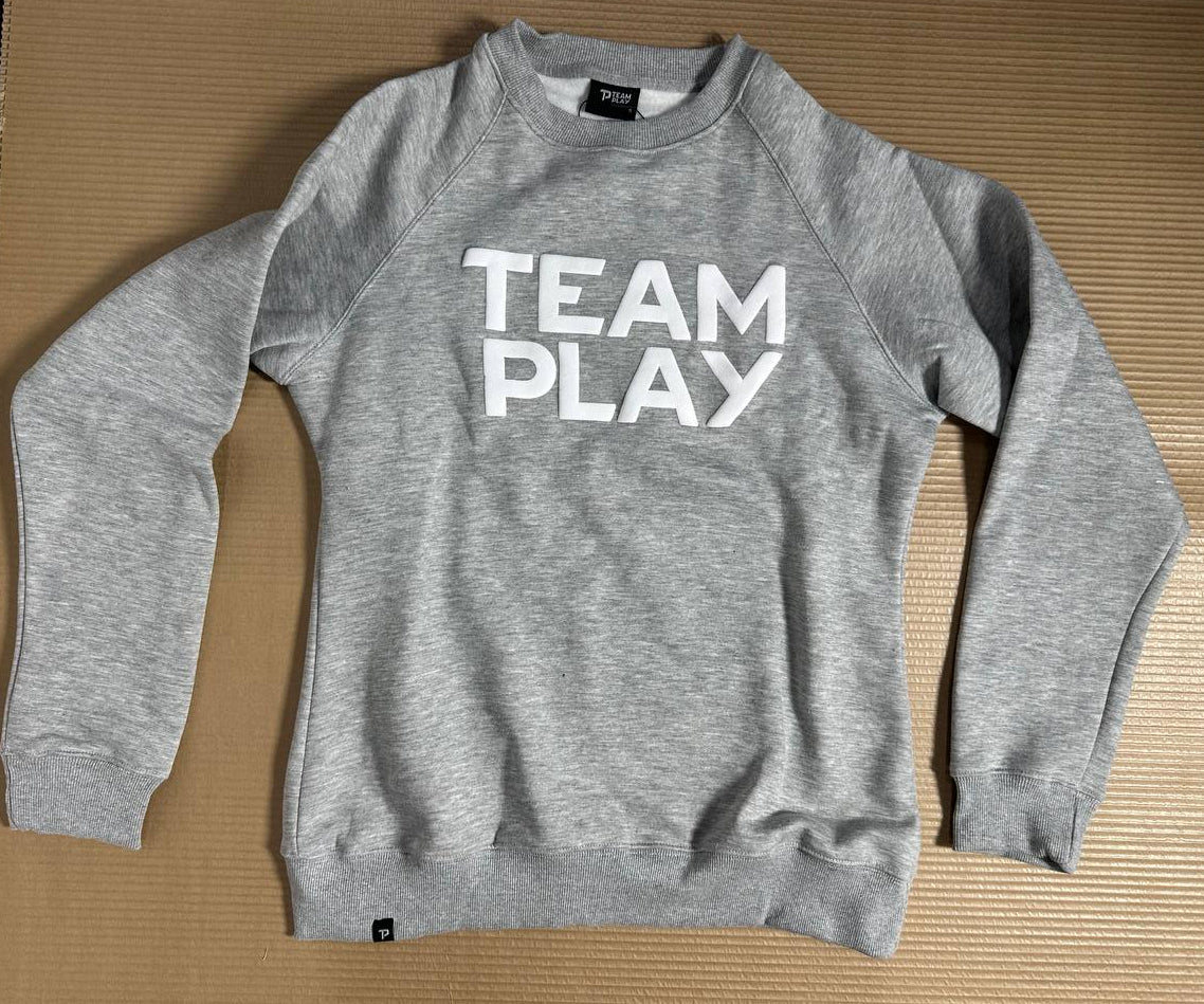 TEAM PLAY Grå Collegegenser Dame- SMALL