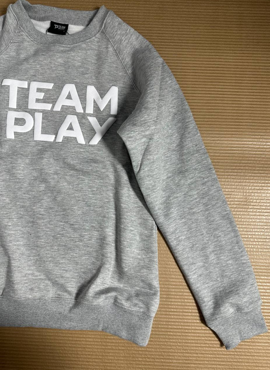 TEAM PLAY Grå Collegegenser Herre- EXTRA LARGE
