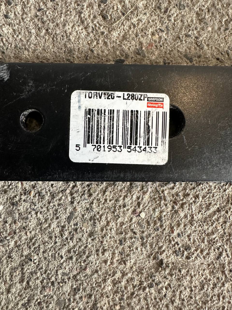 Simpson Strong‑Tie Torvtakkrok 120×280 mm – Sort ZPRO