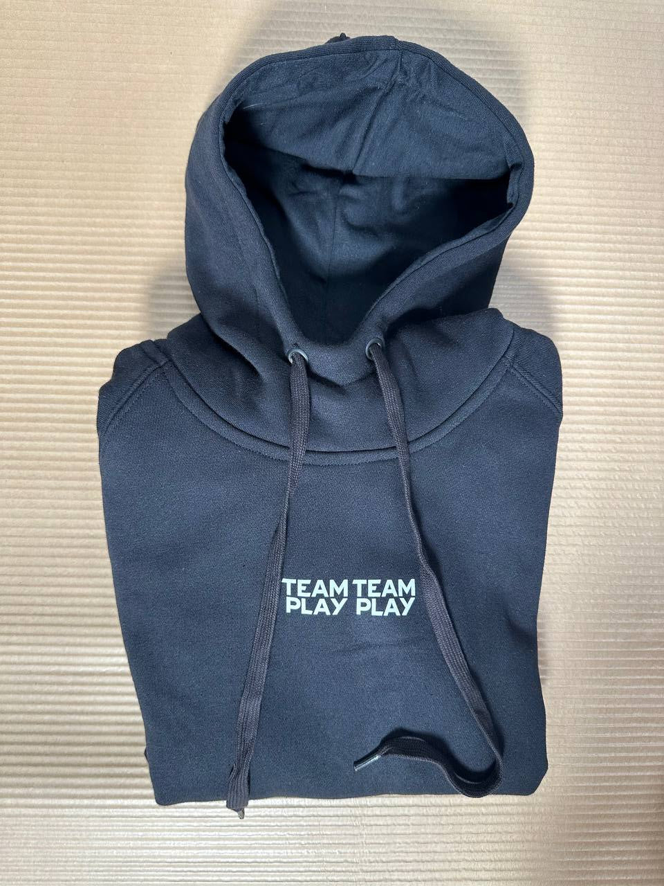 TEAM PLAY Hoodie / Hettegenser – Svart- LARGE