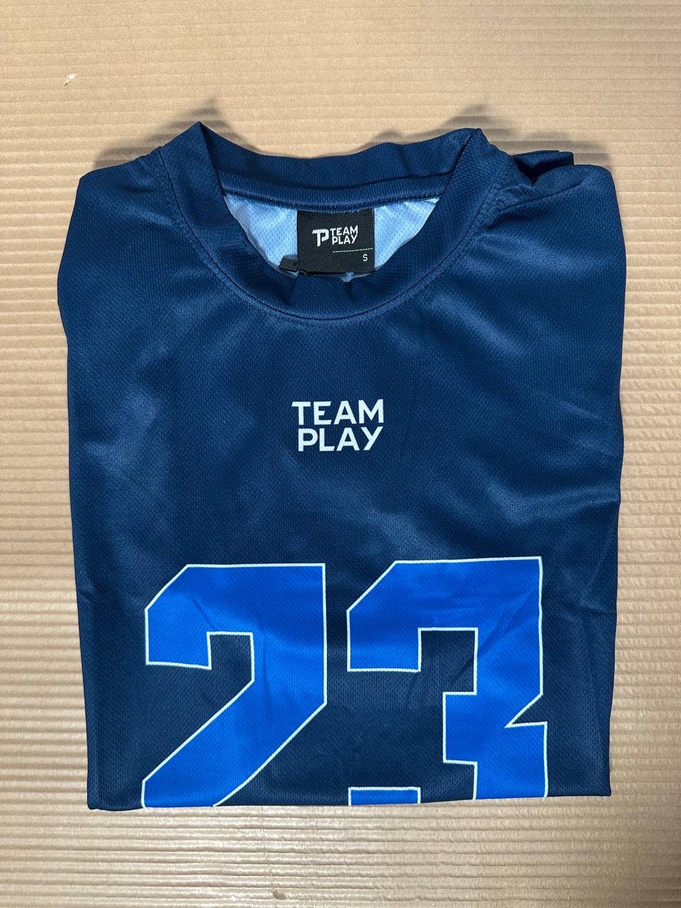 TEAM PLAY treningstrøye- mørkeblå med blå detaljer- Herre