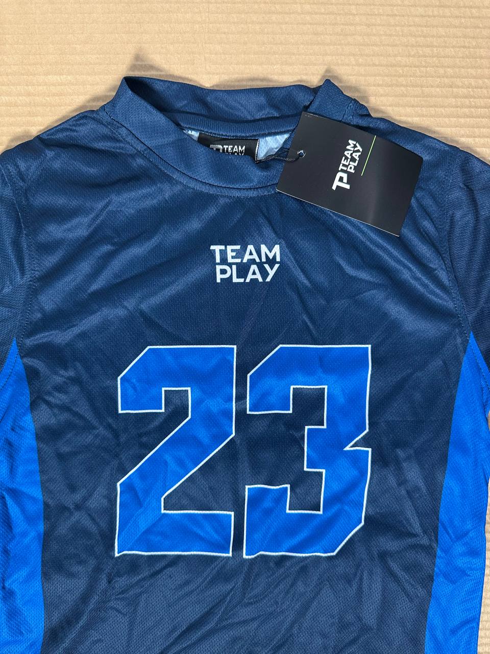 TEAM PLAY treningstrøye mørkeblå med blå detaljer- Barn