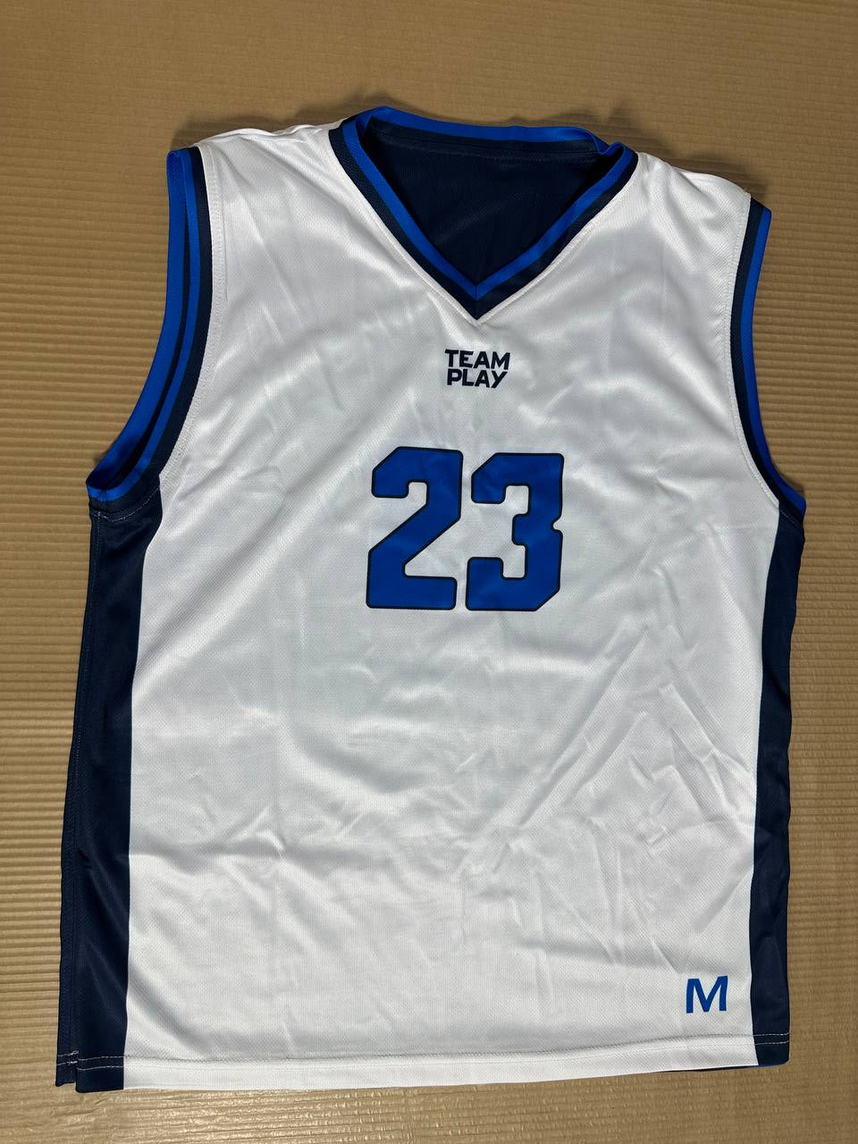 TEAM PLAY Vendbar baskettrøye marineblå/hvit- Herre