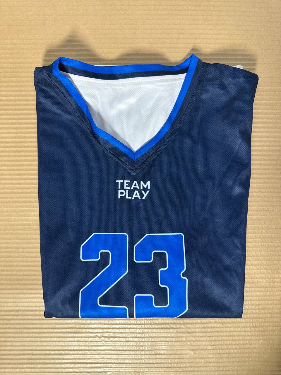 TEAM PLAY Vendbar baskettrøye marineblå/hvit- Herre
